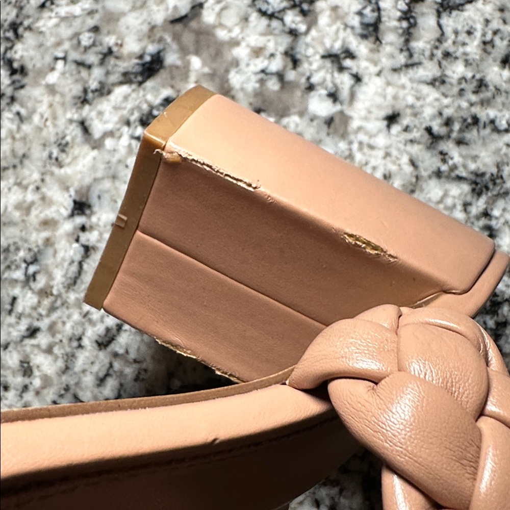 Madden Girl Dixcy Braided Cream Block Heel Sandals - 11 - Picture 10 of 10